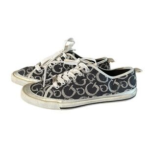 Guess Sneakers tennis shoes black & silver size 7 1/2
